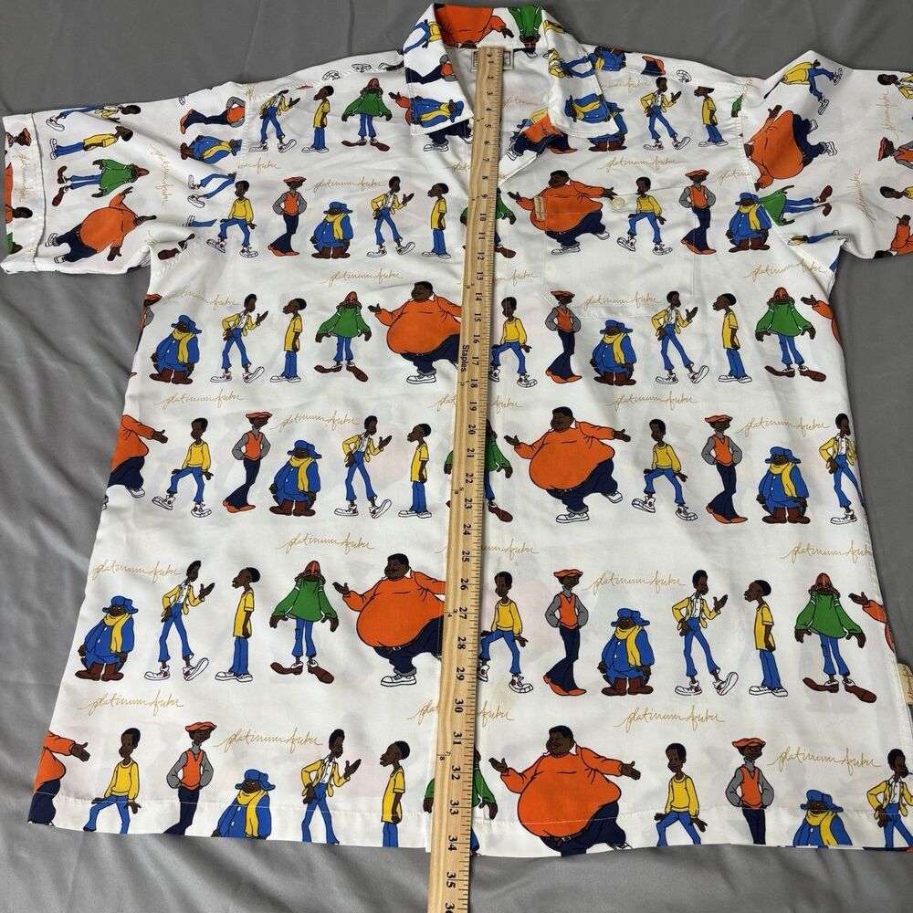 VINTAGE PLATINUM FUBU FAT ALBERT & GANG BUTTON SHIRT XXL - Picture 7 of 9